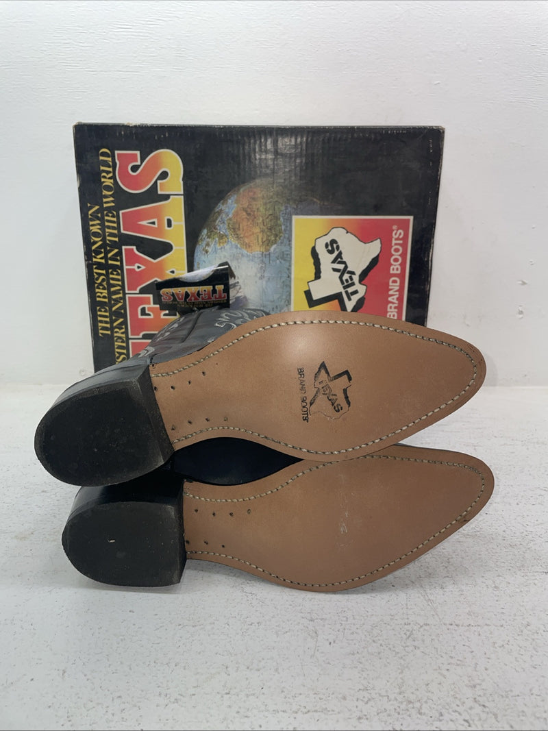 New Men’s Gray Texas Brand Cowboy Boots. 7802 9 D. 4-103