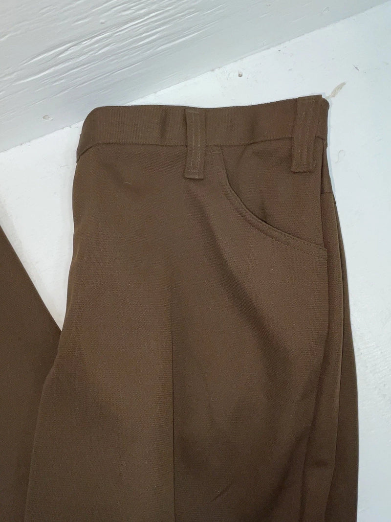 New Vintage Brown Panhandle Slim Polyester Pants #B25C360 SS-15