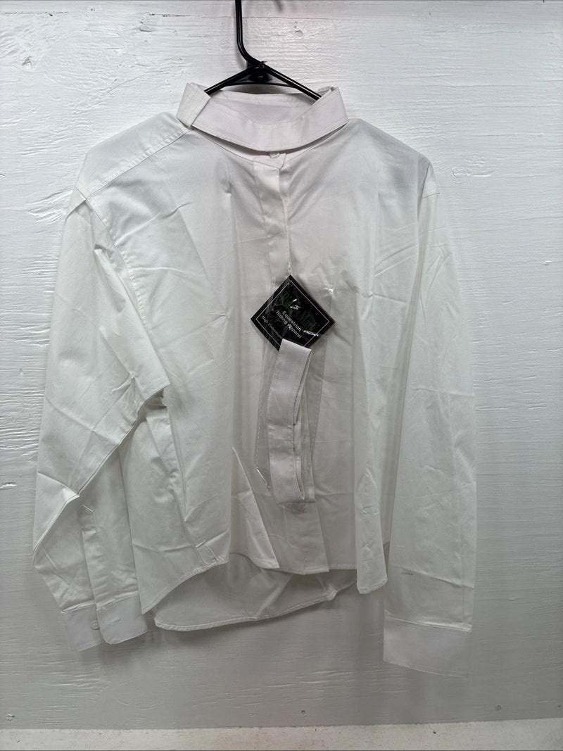 New Riders Mark White Long Sleeve Button Up English Shirt Size 40 DD-6