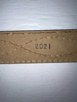 New Black Genuine Leather Stitched 32” Belt #2021 JJ-13