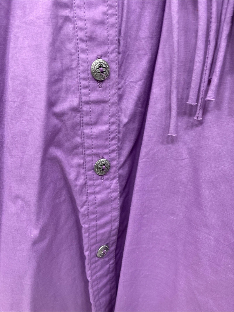 New Women’s Mine & Bills Purples Fringe Long Sleeve Button Up Size Large TT-70