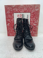 New Youth Black Lace Up Texas Brand Cowboy Boots. B 1350 5 D. 2-117