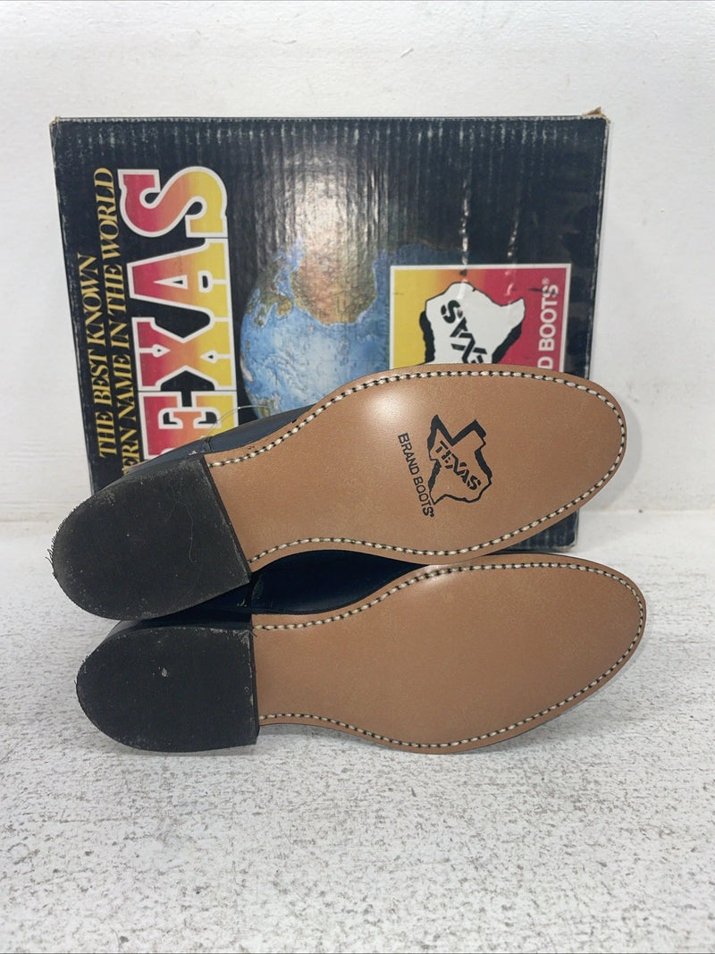 New Kids Navy Texas Brand Cowboy Boots. 3207 2 D. 23-142