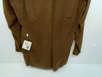New Men’s Brown Pioneer Wear Long Sleeve Button Up Coat L 3B-120