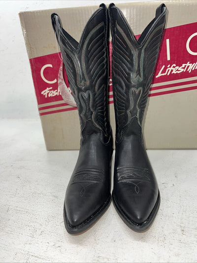 New Women’s Black Capezio Cowboy Boots. L 280 7 M. 17-4