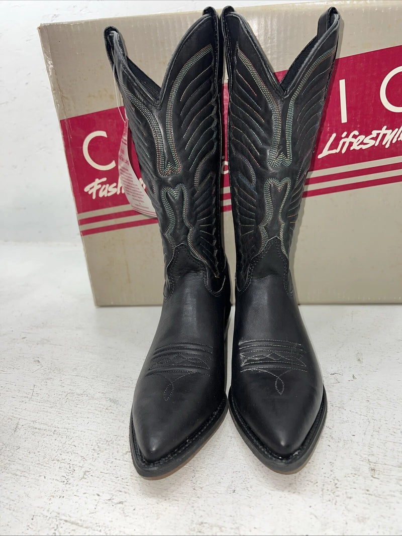 New Women’s Black Capezio Cowboy Boots. L 280 7 M. 17-4