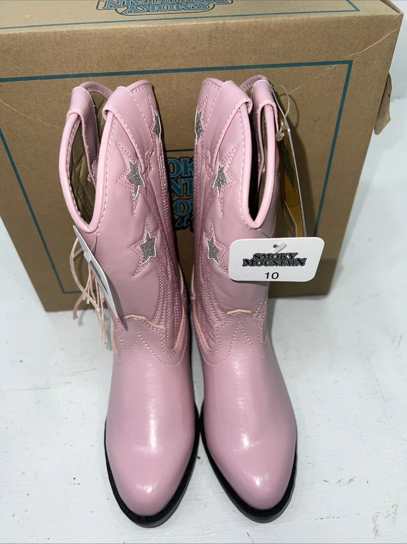 New Children’s Pink Smokey Mountain Cowboy Boots. 10. 24-25