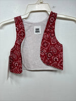 New Kids Kiddie Korral Red Western Design Sleeveless Vest Size Small YY-34