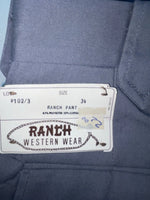 New Vintage Blue Ranch Polyester Pants #P1023 SS-32