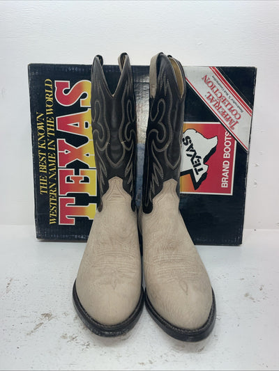 New Men’s Cream Texas Imperial Cowboy Boots. M 629 10.5 10 1/2 D. 8-28￼