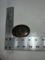 New Children’s Western Productions Copper Gold “I” Oval Belt Buckle. GM13 F-21