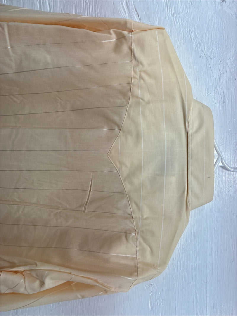 New Men’s Panhandle Slim Yellow Stripe Long Sleeve Pearl Snap 17 X 34 XL X-100