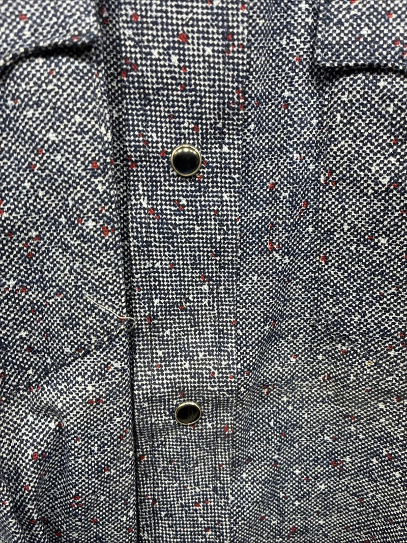 New Men’s Tem Tex Blue Jean Long Sleeve Pearl Snap 15 Medium AA-74