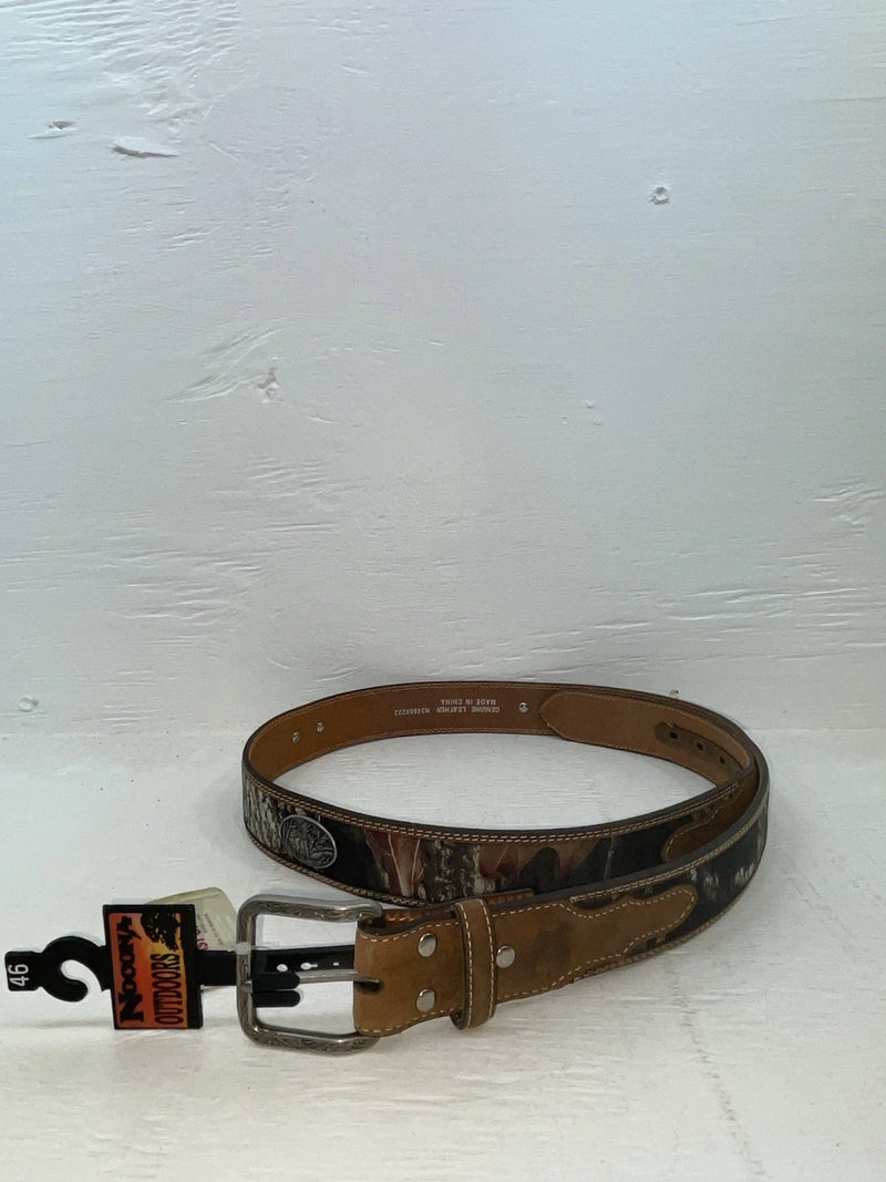 New Brown Genuine Leather Nocona Mossy Oak Camo 46” Belt #N24866222 NN-130