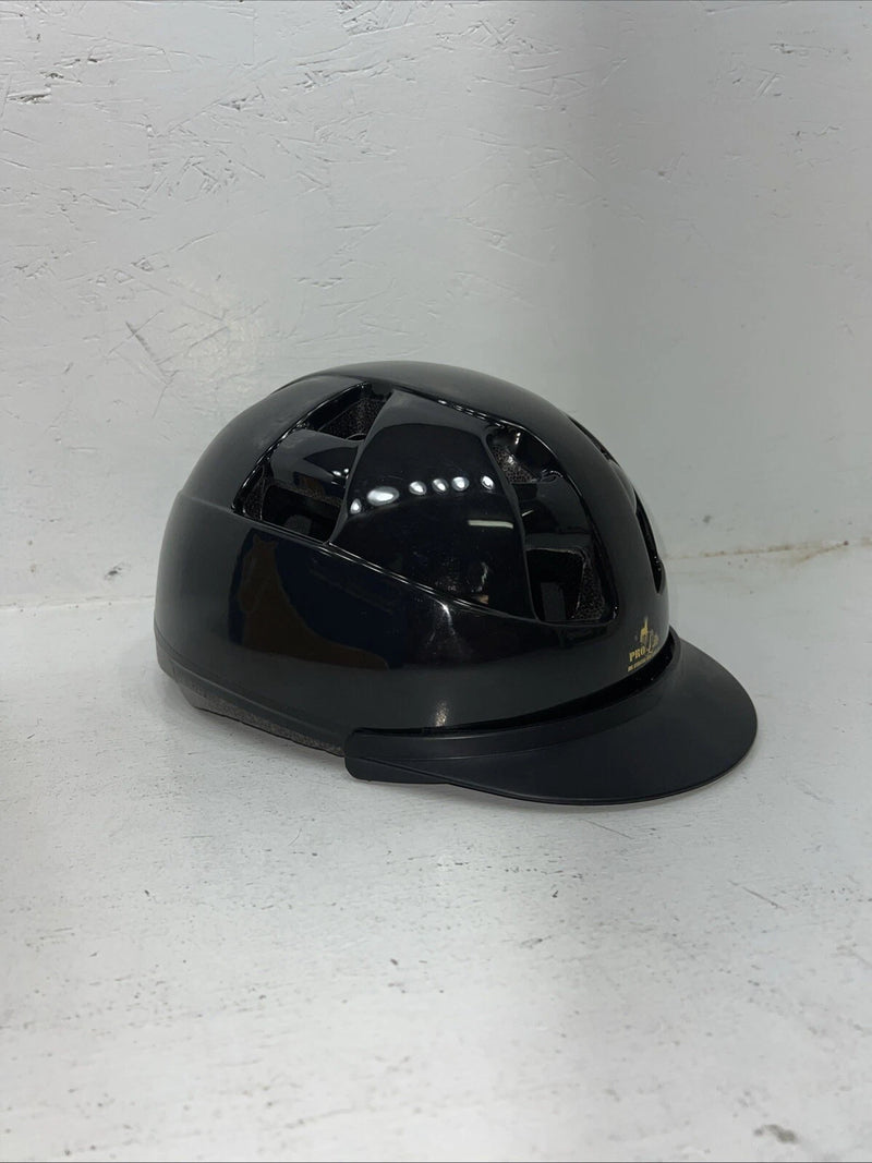 New Women’s Black Pro Lite English Riding Helmet. 1057 Large. 12-89