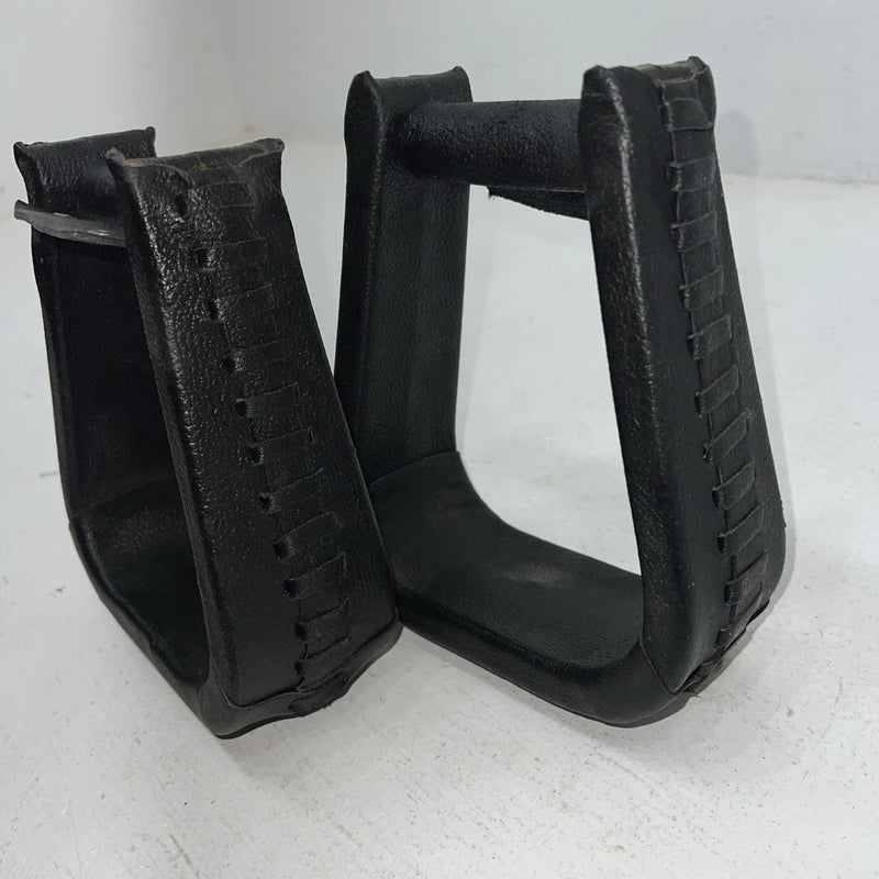 New Black Leather Lace Stirrups FF-15
