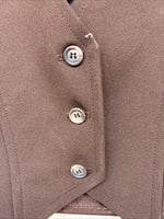 New Women’s Dickson Jenkins Brown Button Up Vest Size 6 TT-116