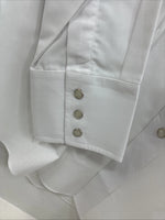 New Men’s ELY Diamond White Fire Design Long Sleeve Pearl Snap Large AA-15