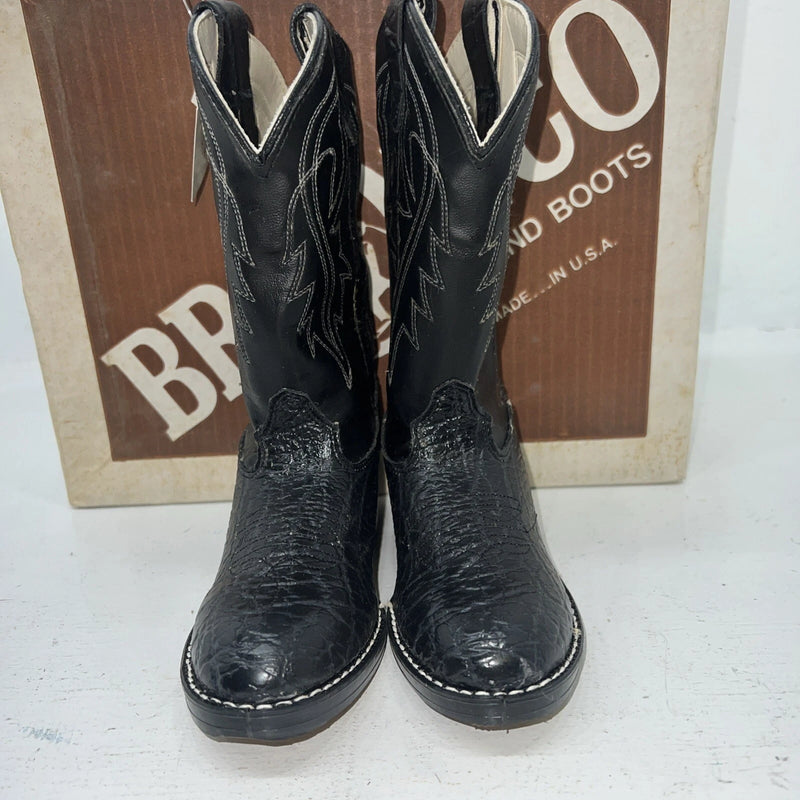 New Children’s Black Bronco Cowboy Boots. C1942 11 D. 24-97