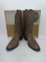 New Men’s Brown Texas Brand Cowboy Boots. M 87 9.5 9 1/2 D. 6-100