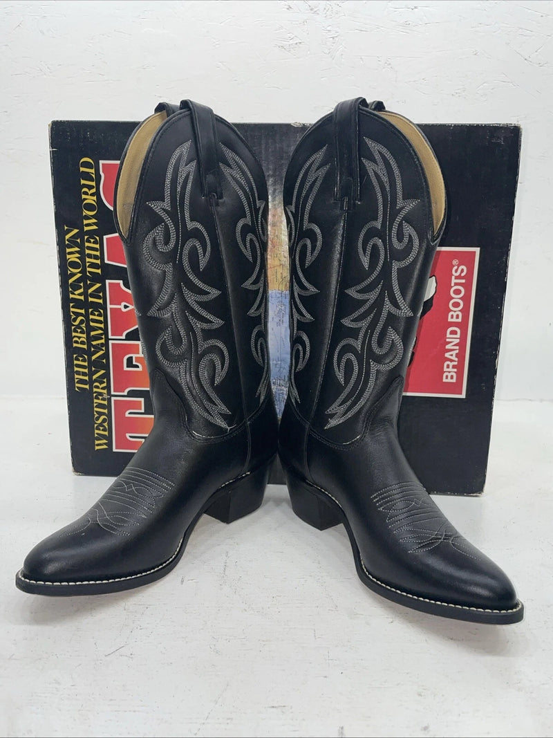 New Women’s Black Texas Brand Cowboy Boots. 4970 7 M. 18-114