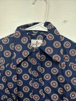 New Women’s Tem Tex Blue design Long Sleeve Pearl Snap Size 32 KK-51