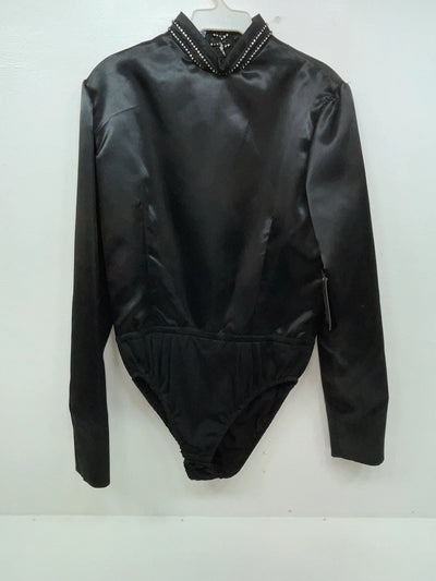New Women’s Black Congress Classics Long Sleeve Zip Up Body Suit M 3B-114