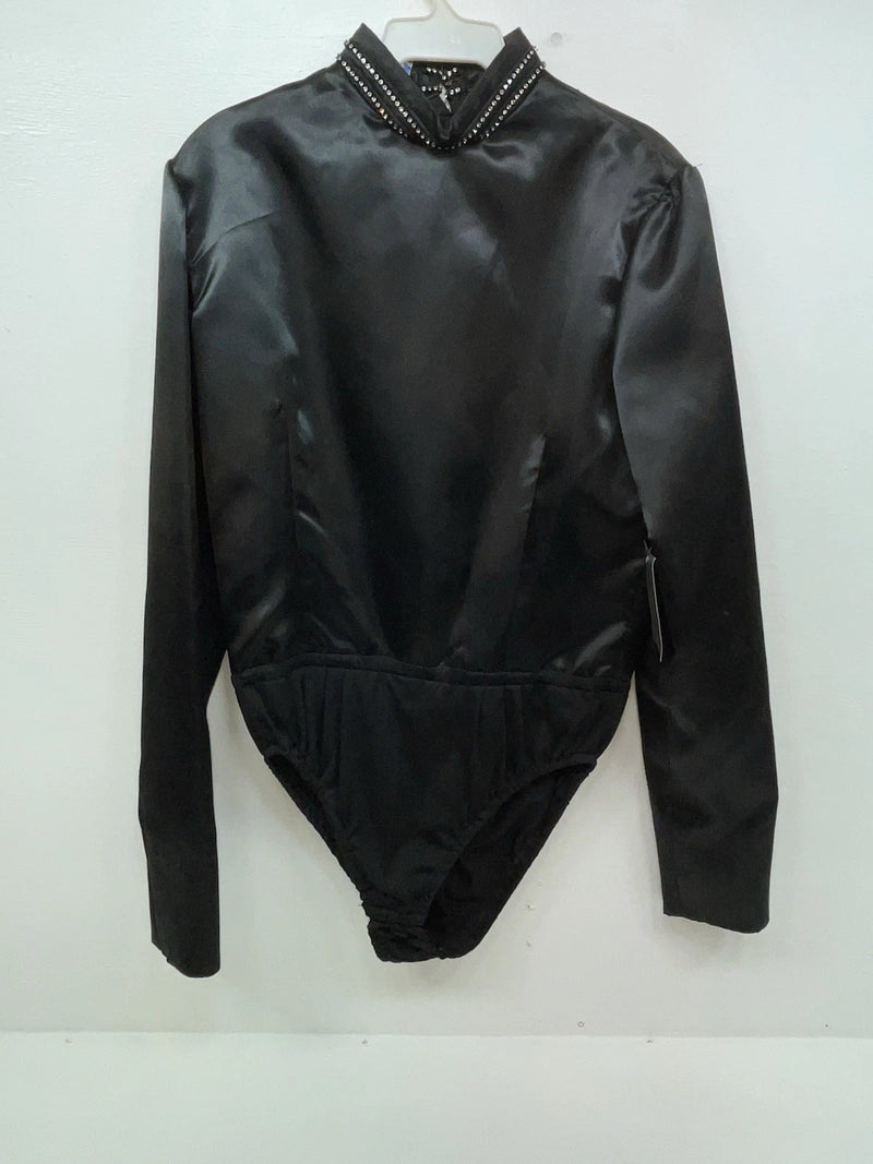 New Women’s Black Congress Classics Long Sleeve Zip Up Body Suit M 3B-114