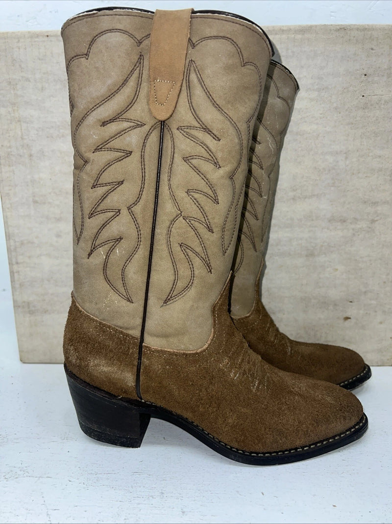 New Women’s Brown/tan Texas Brand Cowboy Boots. F401 6 M. 20-115