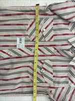 New Kids White Horse Red Stripe Long Sleeve Pearl Snap Small DD-53
