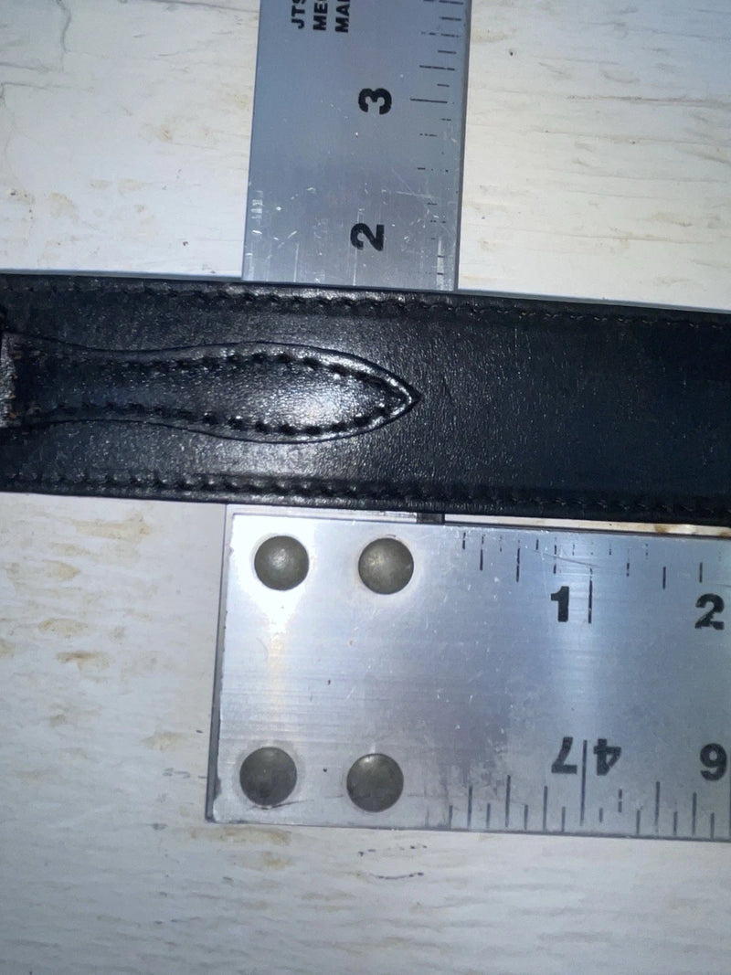 New Black Genuine Leather Chambers Weave And Silver Pendent 32” Belt Z-111