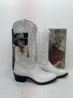 New Women’s White Kenny Roger’s Cowboy Boots. 50507 9.5 9 1/2 D. 5-37 