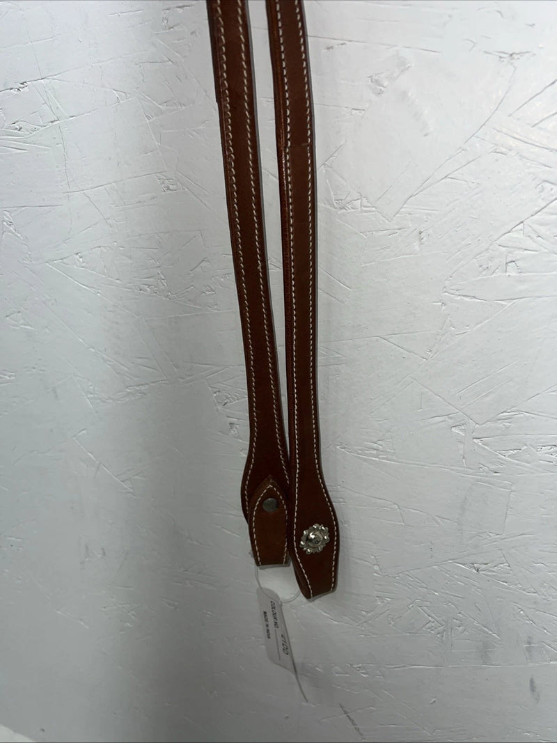 New Cowboy Pro Brown Leather 5/8” X 84” Split Reins #107AL W-6