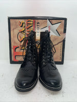 New Men’s Black Lace Up Texas Brand Cowboy Boots. 8850 11 E E. 8-89