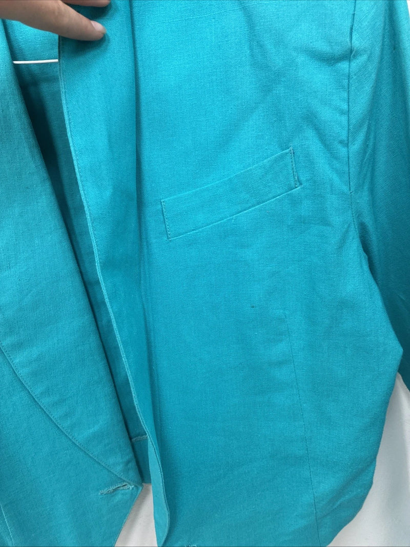 New Women’s GITANO Teal Long Sleeve Button Up Shirt Size Small TT-99