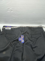 New Vintage Black Circle S Polyester Pants #CP4793 OO-35