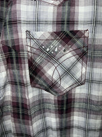 New Women’s Purple Cumberland Outfitters Long Sleeve Pearl Snap Shirt 1X S-33