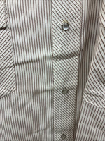 New Men’s Dickson Jenkins Brown stripe Short Sleeve Pearl Snap 14.5 Small AA-97