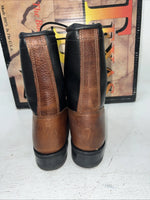 New Women’s Brown Lace Up Texas Brand Cowboy Boots. 4460 6.5 6 1/2 M. 19-88