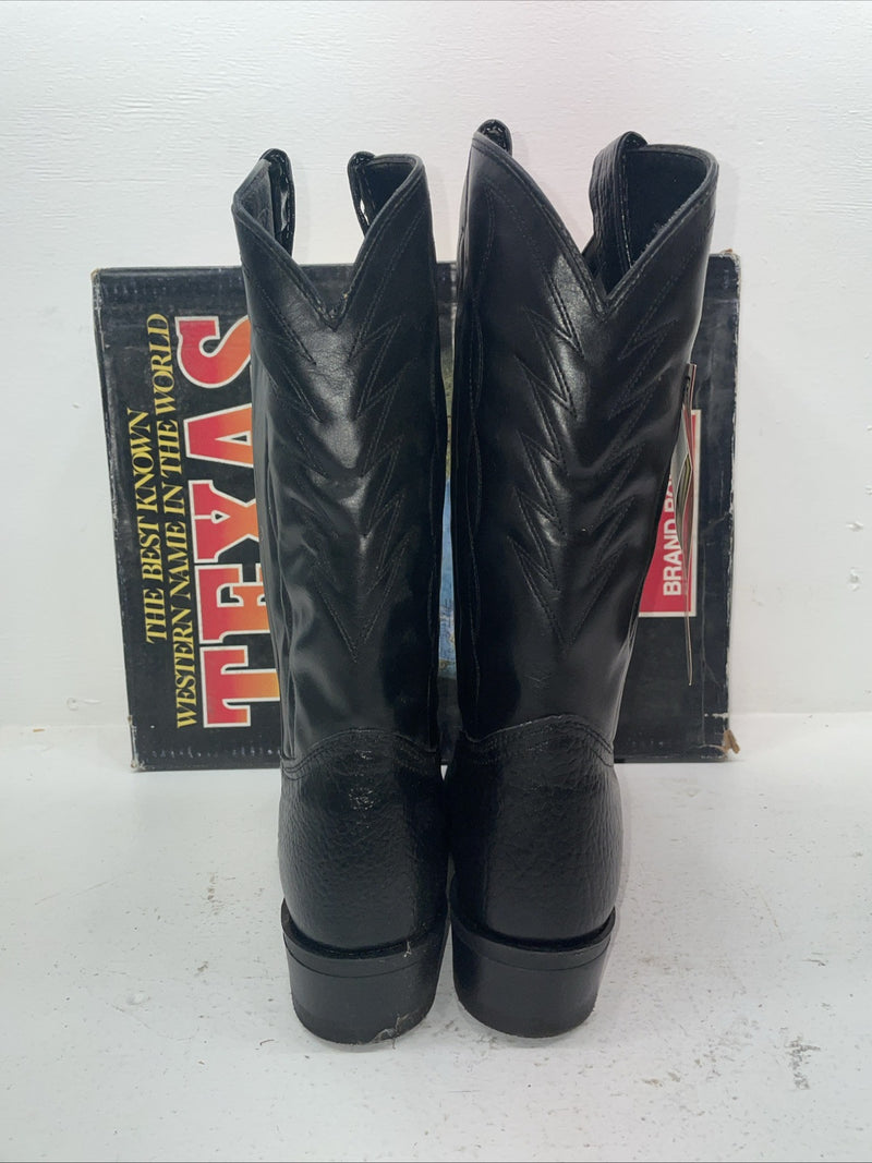 New Men’s Black Texas Brand Cowboy Boots. 8040 11 D. 8-60