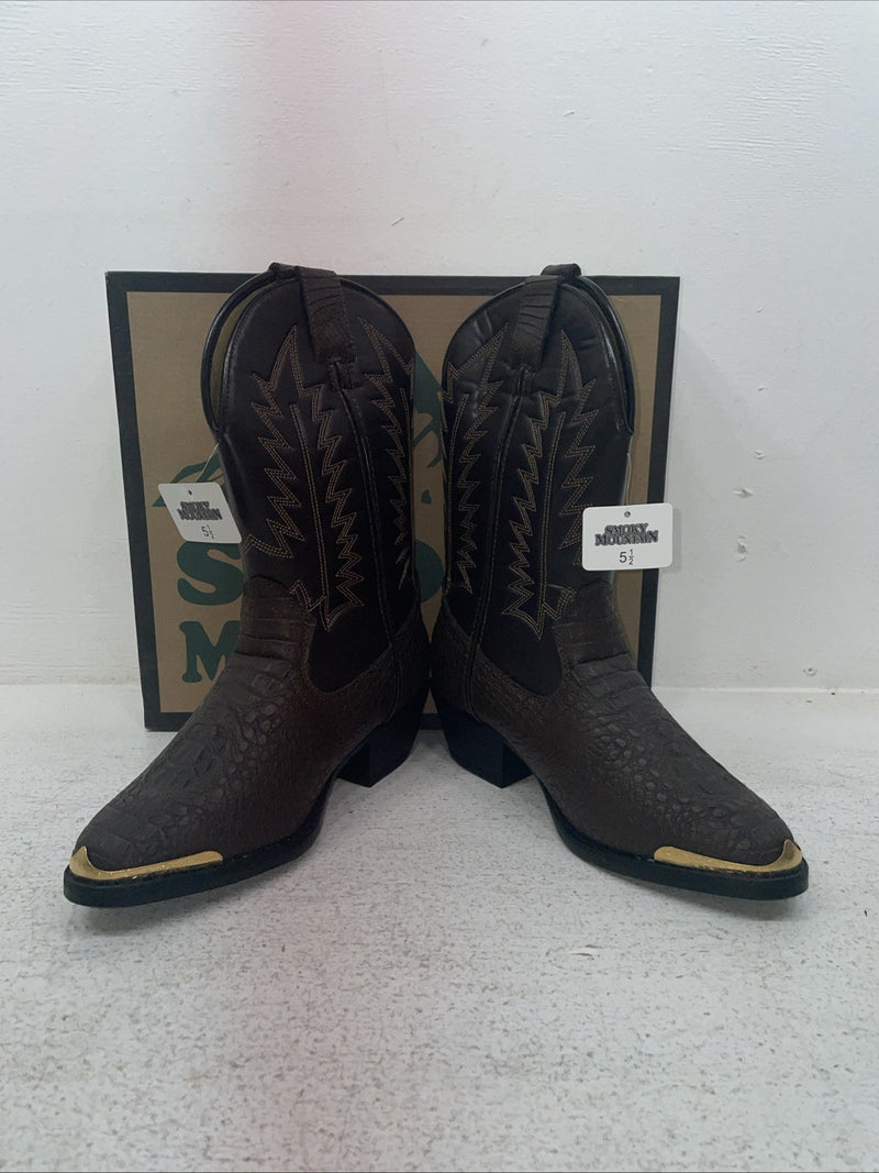 New Youth Brown Smoky Mountain Cowboy Boots. 1073 Y 5.5 5 1/2. 2-132