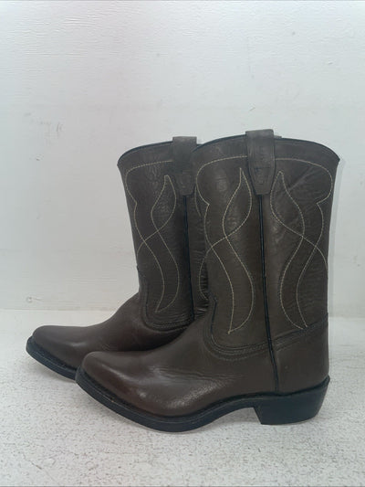 New Youth Brown Texas Brand Cowboy Boots. 4211 5 D. 2-139