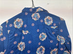 New Women’s Tem Tex Blue Design Long Sleeve Pearl Snap Size 30 KK-25