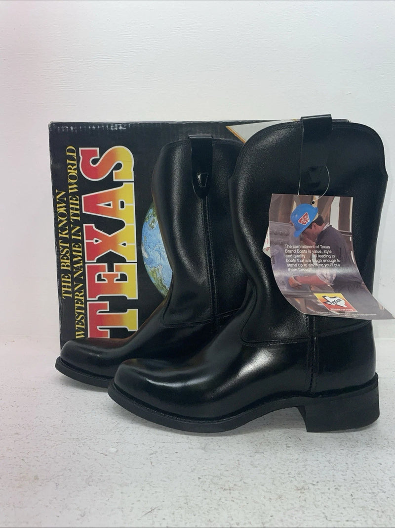 New Men’s Black Texas Brand Cowboy Boots. 8060 8.5 8 1/2 D. 3-10”