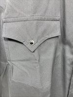 New Men’s ELY cattleman Black Simple Short Sleeve Pearl Snap 2XL H-55