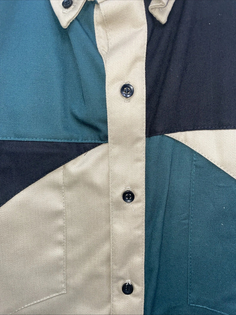 New Men’s Cowboy Threads Multiple Color Short Sleeve Button Up Medium B-84