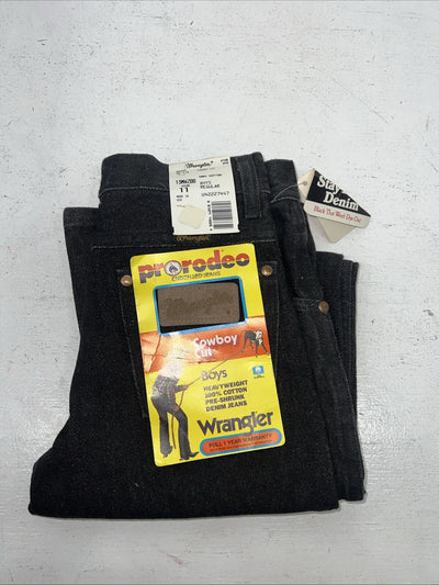 New Boys Black Pro Rodeo Cowboy Cut Denim Jeans. 11/25 1/2 B-30