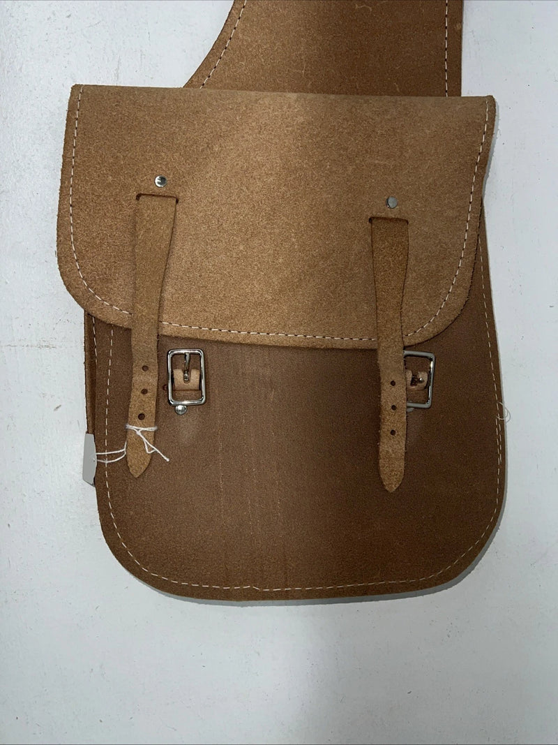 New Tough 1 Brown Leather Split Saddle Bag #61-4304 G-502