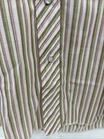 New Men’s Trail Ridge Multiple Color Stripe Long Sleeve Pearl Snap 2XL H-32