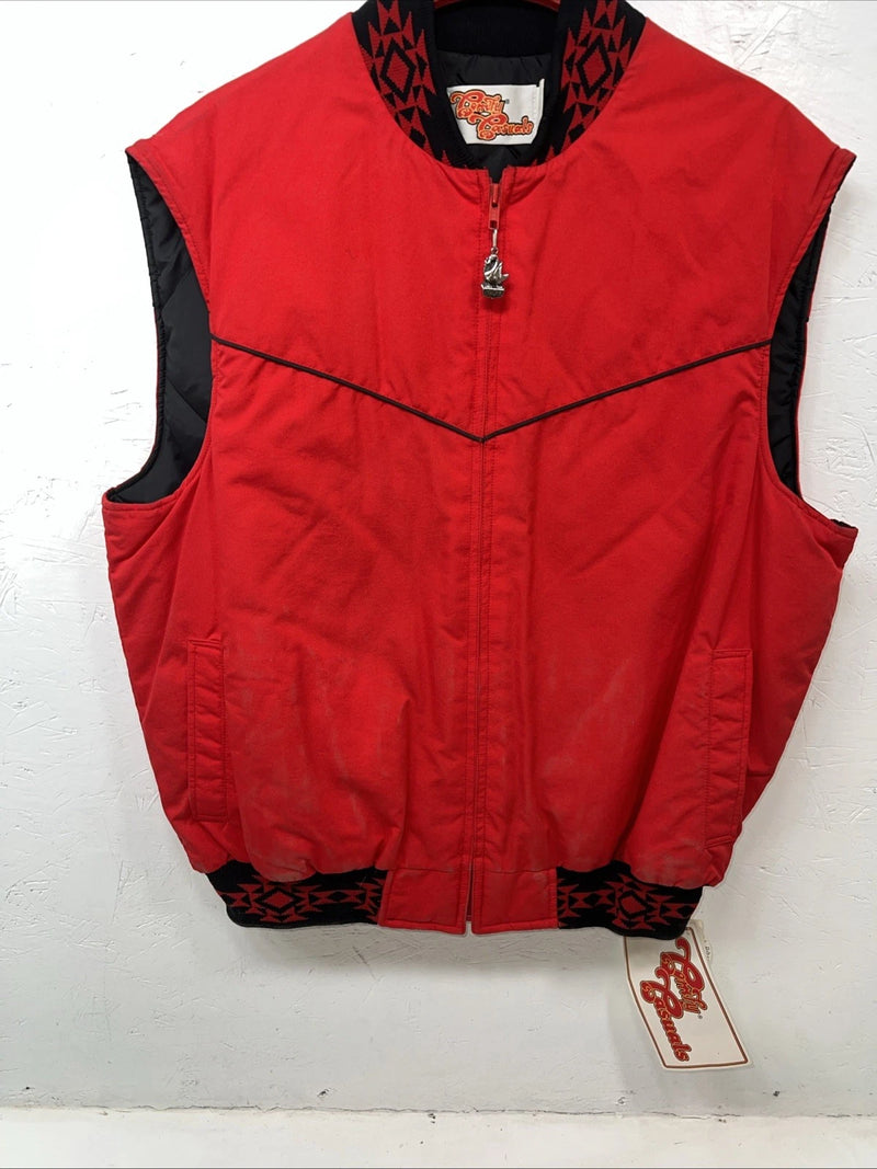 New Men’s Comfy Red Vintage Vest XL #05956 UU-10